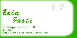 bela pasti business card